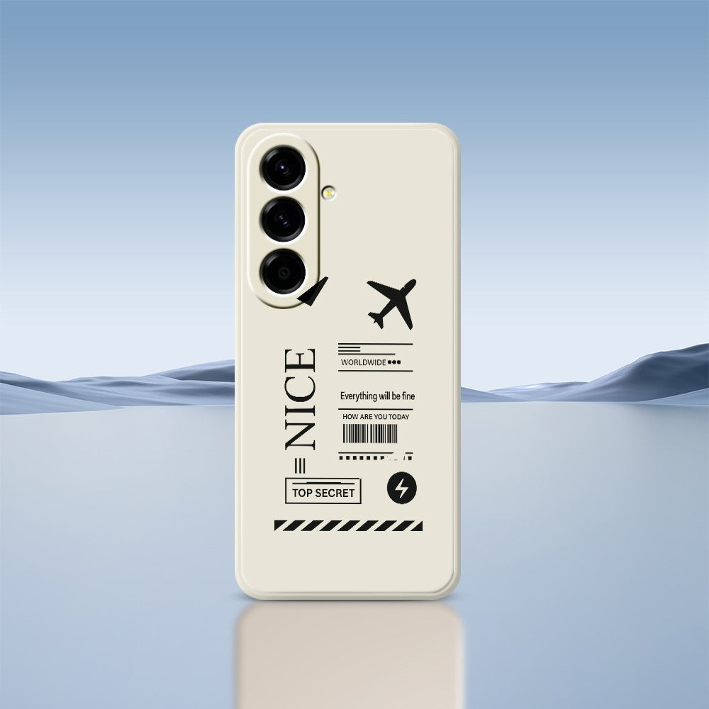For Samsung Galaxy A27 5G Case Boarding Ticket Pattern Printing Straight Edge TPU Phone Back Cover