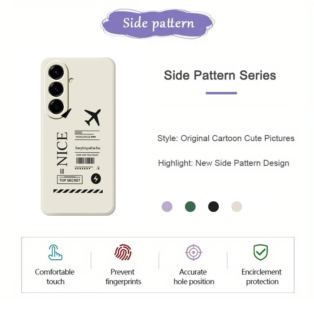 For Samsung Galaxy A27 5G Case Boarding Ticket Pattern Printing Straight Edge TPU Phone Back Cover