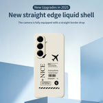For Samsung Galaxy A27 5G Case Boarding Ticket Pattern Printing Straight Edge TPU Phone Back Cover