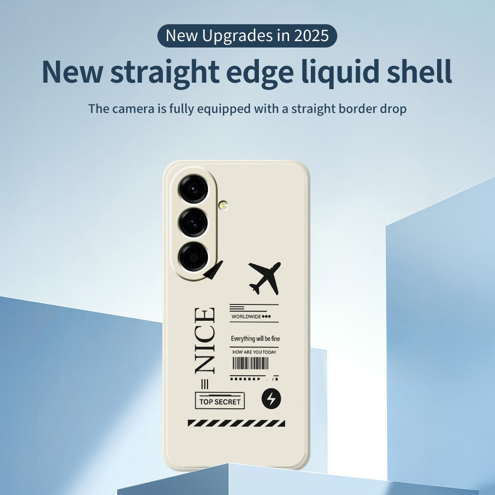 For Samsung Galaxy A27 5G Case Boarding Ticket Pattern Printing Straight Edge TPU Phone Back Cover