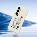 For Samsung Galaxy A27 5G Case Boarding Ticket Pattern Printing Straight Edge TPU Phone Back Cover