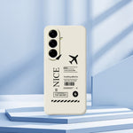 For Samsung Galaxy A27 5G Case Boarding Ticket Pattern Printing Straight Edge TPU Phone Back Cover