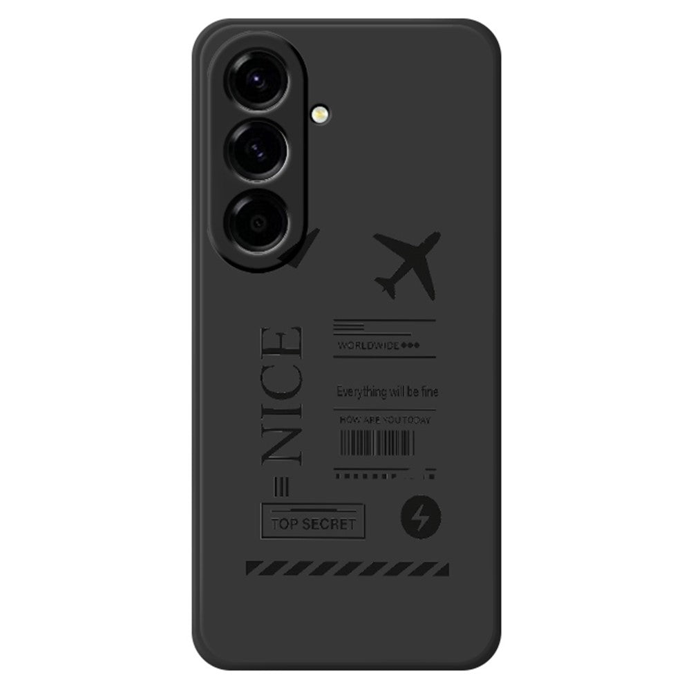 For Samsung Galaxy A27 5G Case Boarding Ticket Pattern Printing Straight Edge TPU Phone Back Cover