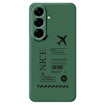 For Samsung Galaxy A27 5G Case Boarding Ticket Pattern Printing Straight Edge TPU Phone Back Cover