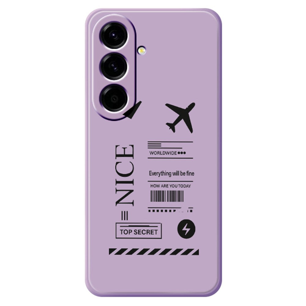For Samsung Galaxy A27 5G Case Boarding Ticket Pattern Printing Straight Edge TPU Phone Back Cover