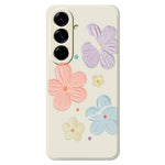 Til Samsung Galaxy A27 5G Cover med Firfarvet Blomstermønster, Lige Kant, TPU Telefon Bagcover