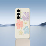 Til Samsung Galaxy A27 5G Cover med Firfarvet Blomstermønster, Lige Kant, TPU Telefon Bagcover