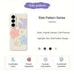 Til Samsung Galaxy A27 5G Cover med Firfarvet Blomstermønster, Lige Kant, TPU Telefon Bagcover