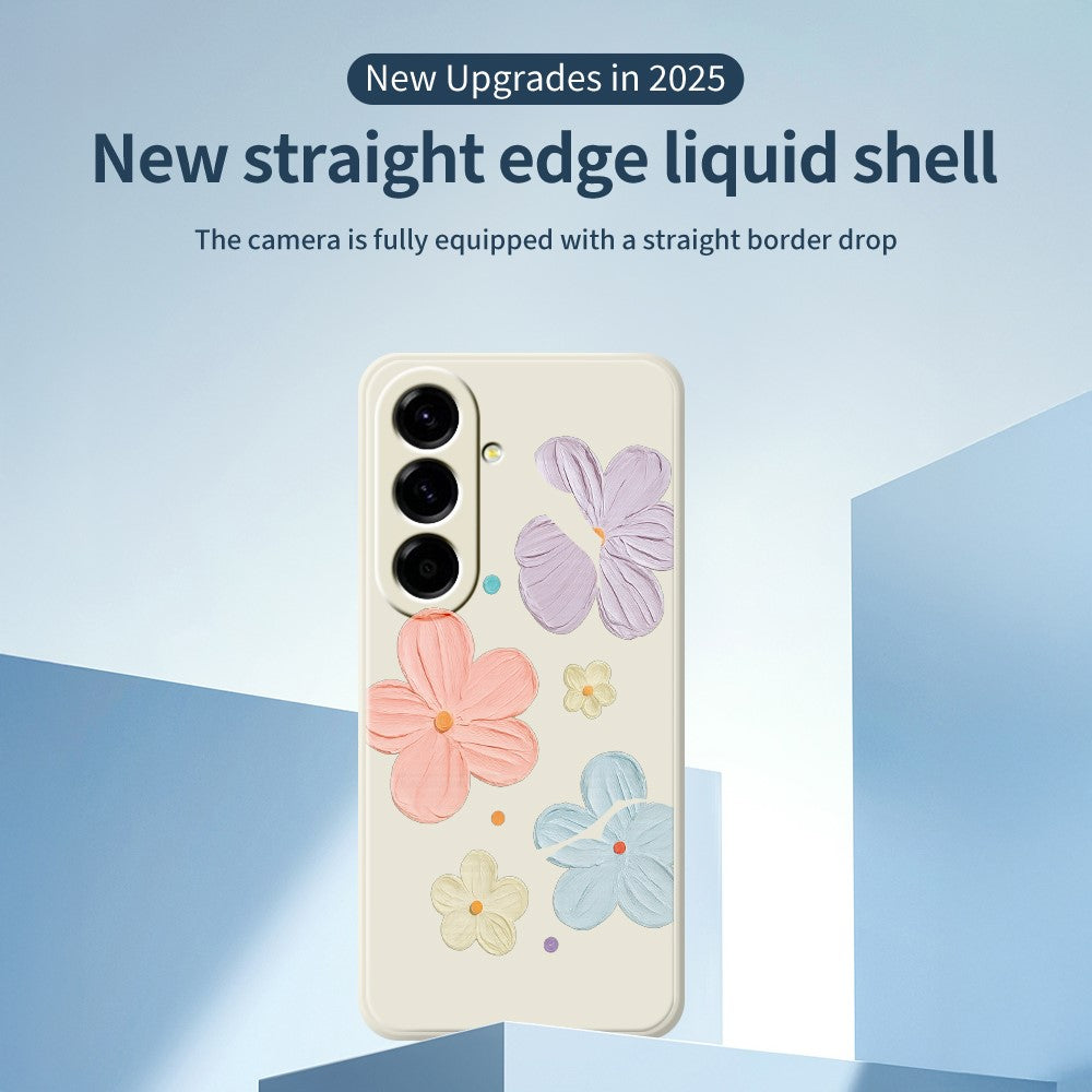 Til Samsung Galaxy A27 5G Cover med Firfarvet Blomstermønster, Lige Kant, TPU Telefon Bagcover