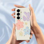 Til Samsung Galaxy A27 5G Cover med Firfarvet Blomstermønster, Lige Kant, TPU Telefon Bagcover