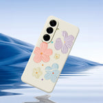 Til Samsung Galaxy A27 5G Cover med Firfarvet Blomstermønster, Lige Kant, TPU Telefon Bagcover