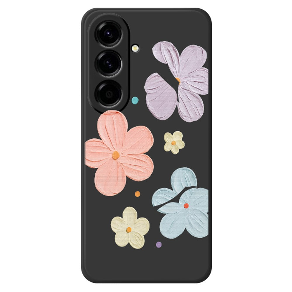 Til Samsung Galaxy A27 5G Cover med Firfarvet Blomstermønster, Lige Kant, TPU Telefon Bagcover