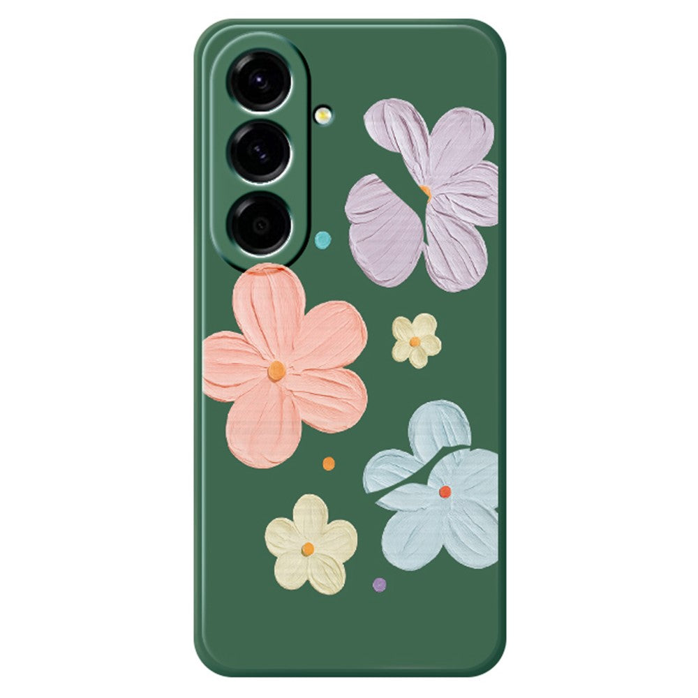 Til Samsung Galaxy A27 5G Cover med Firfarvet Blomstermønster, Lige Kant, TPU Telefon Bagcover