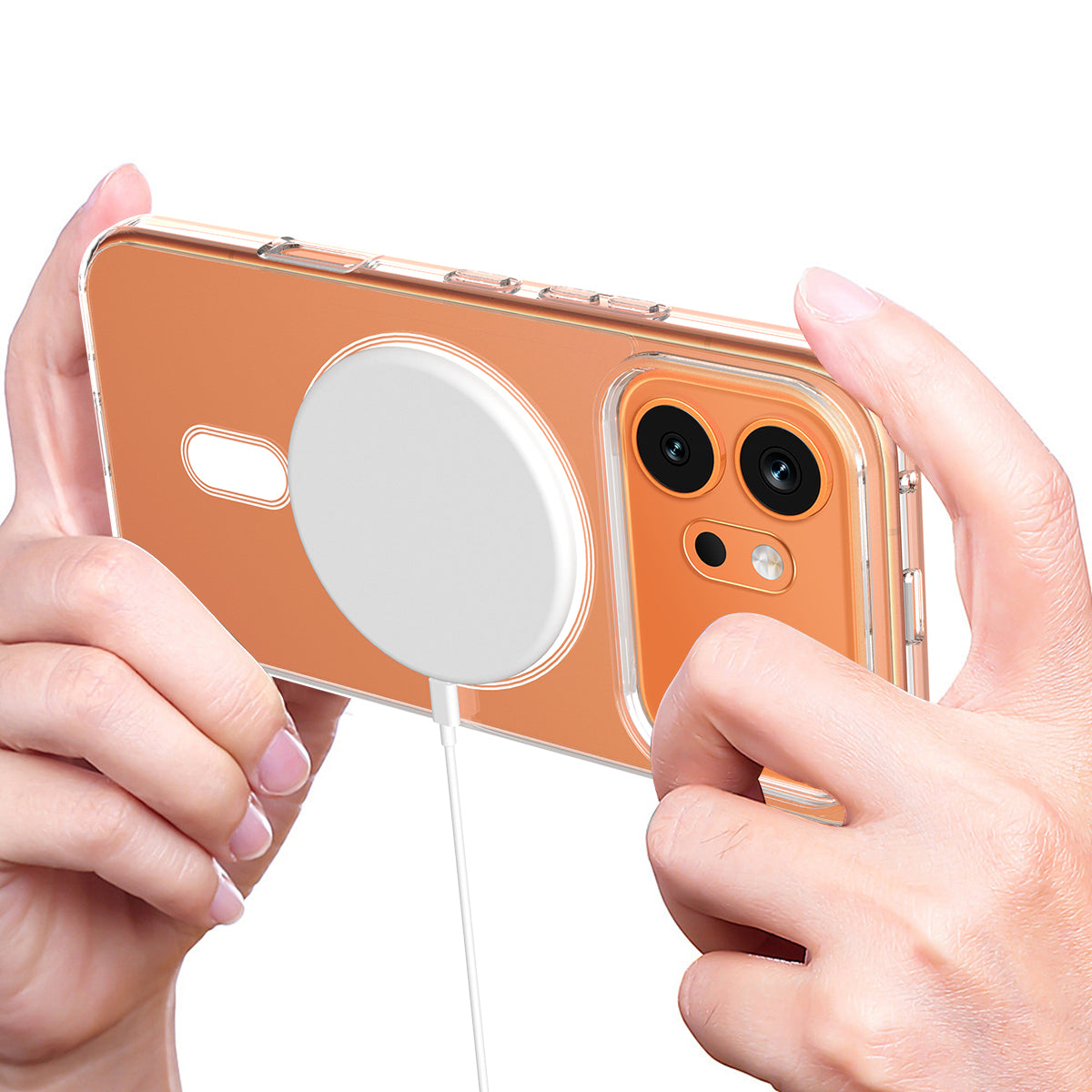 For Honor 600 Pro 5G / Honor 600 5G Clear Phone Magnetic Case TPU + Acrylic Back Cover