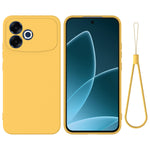For Oppo F33 Pro 5G Liquid Silicone Case Phone Back Cover with Hand Strap