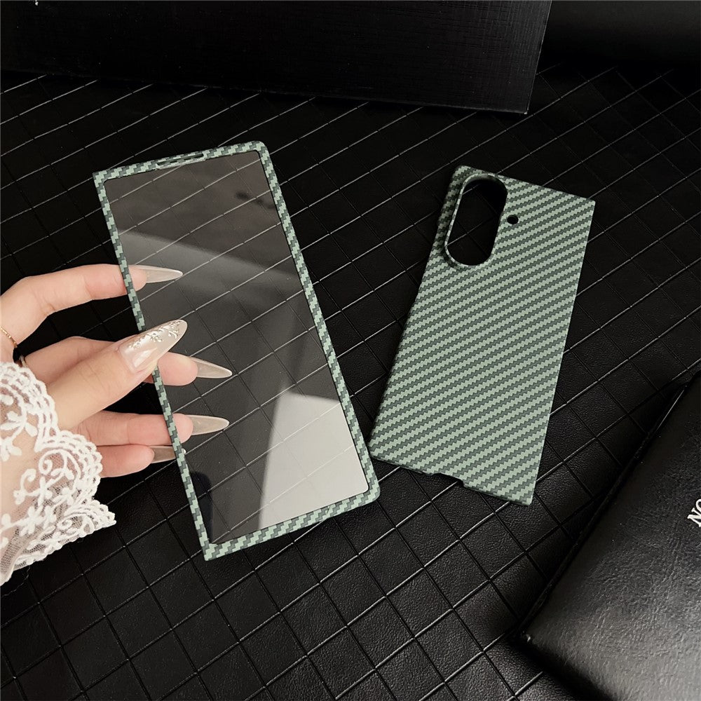 Til Samsung Galaxy Z Fold8 Ultra Magnetisk Cover i Kulfiberstruktur PC Telefoncover med Skærmbeskytter