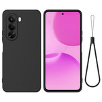 Realme P4x 5G / OnePlus Nord CE6 Lite 5G flytande silikonskal mobilbaksida med handrem