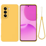 Realme P4x 5G / OnePlus Nord CE6 Lite 5G flytande silikonskal mobilbaksida med handrem