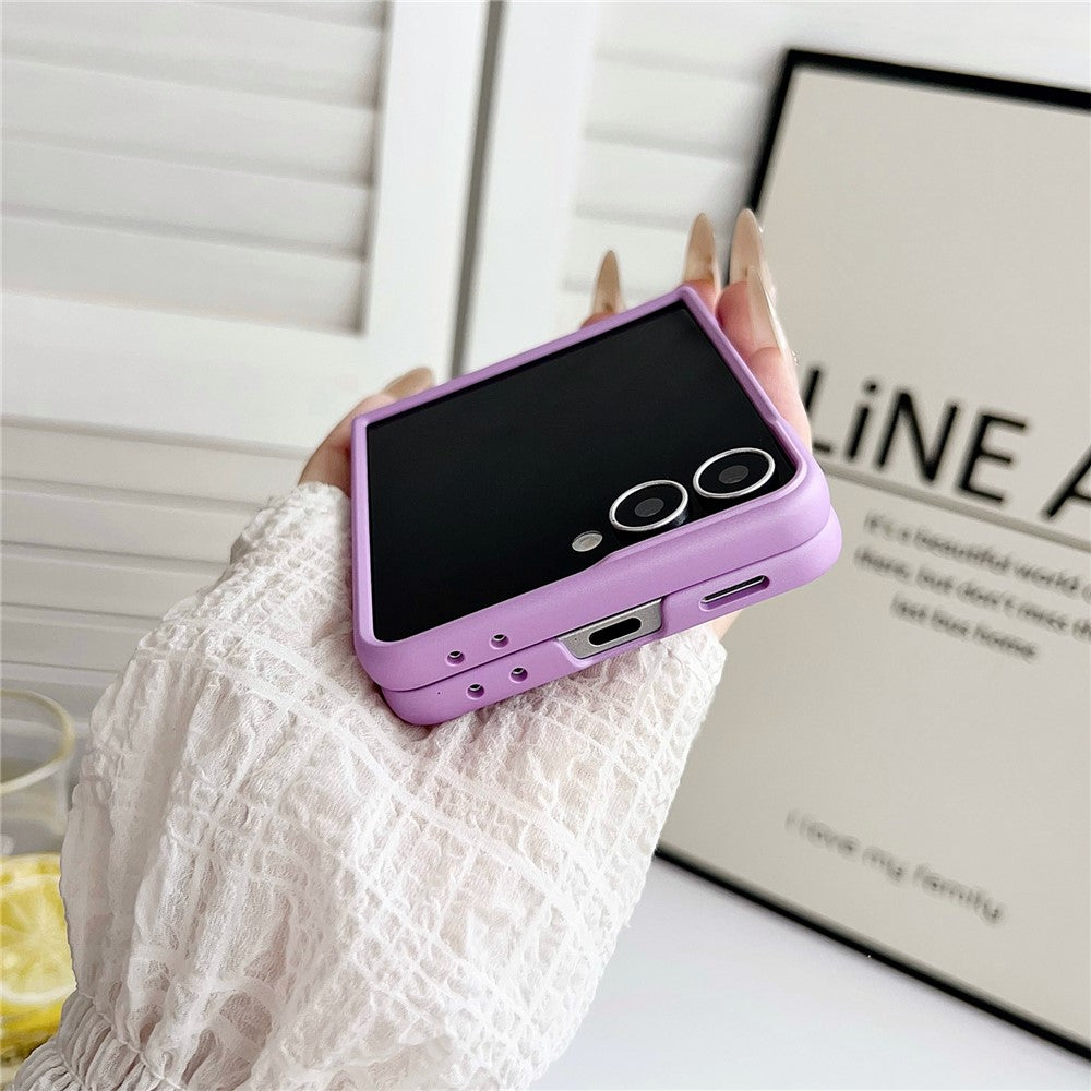 For Samsung Galaxy Z Flip8 Case Ultra Slim PC Phone Cover with Pearl Pendant