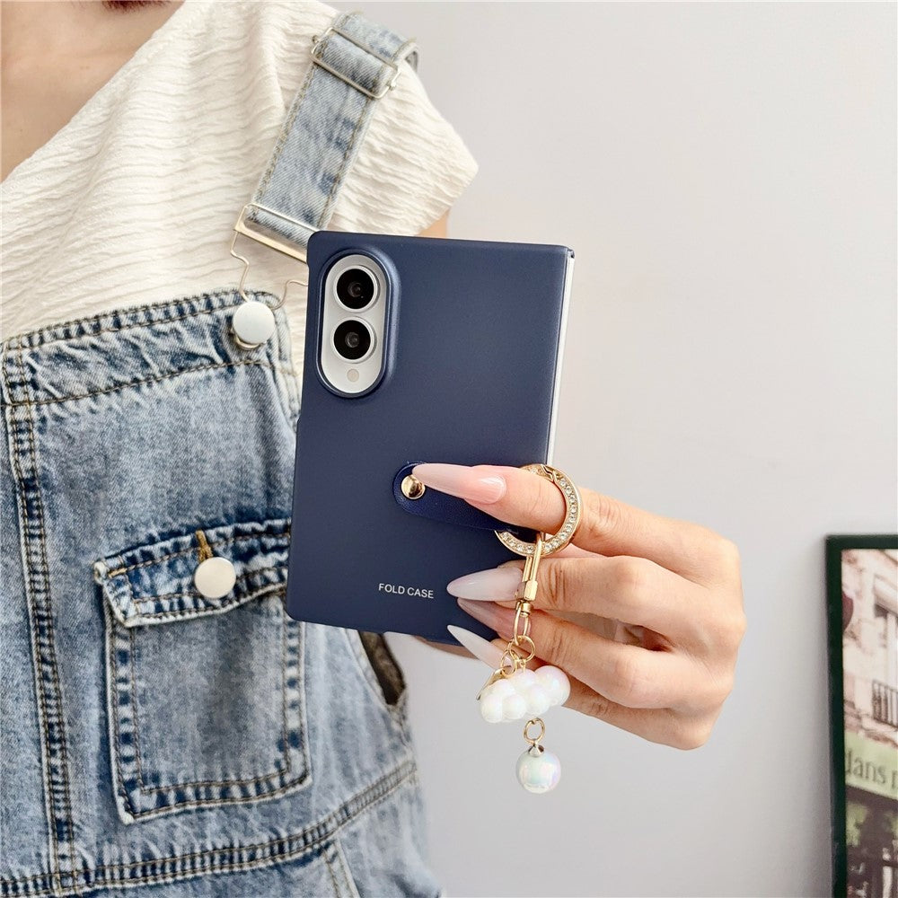 For Samsung Galaxy Z Fold8 Case Ultra Slim PC Phone Cover with Pearl Pendant