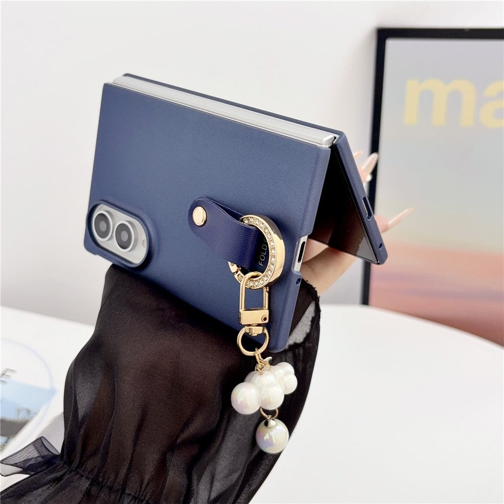For Samsung Galaxy Z Fold8 Case Ultra Slim PC Phone Cover with Pearl Pendant