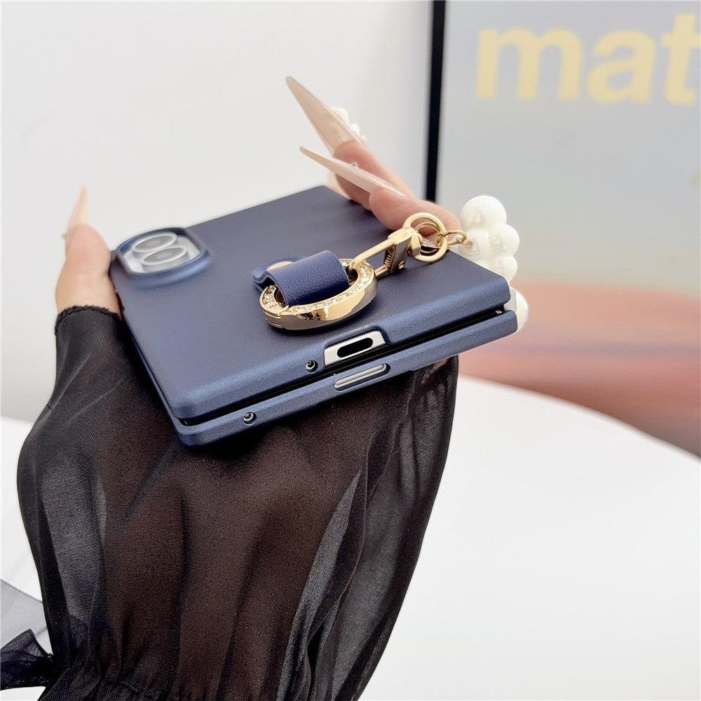 For Samsung Galaxy Z Fold8 Case Ultra Slim PC Phone Cover with Pearl Pendant
