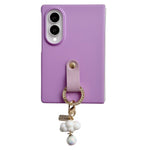 For Samsung Galaxy Z Fold8 Case Ultra Slim PC Phone Cover with Pearl Pendant