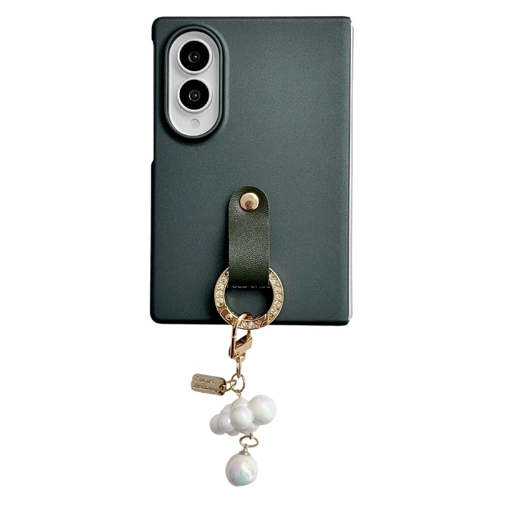 For Samsung Galaxy Z Fold8 Case Ultra Slim PC Phone Cover with Pearl Pendant