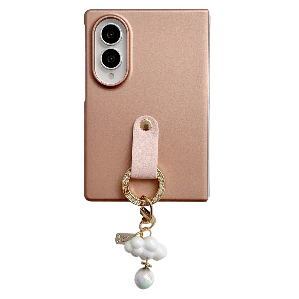 For Samsung Galaxy Z Fold8 Case Ultra Slim PC Phone Cover with Pearl Pendant