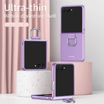 For Samsung Galaxy Z Flip8 Case Ring Holder Anti Drop Rubberized PC Phone Cover