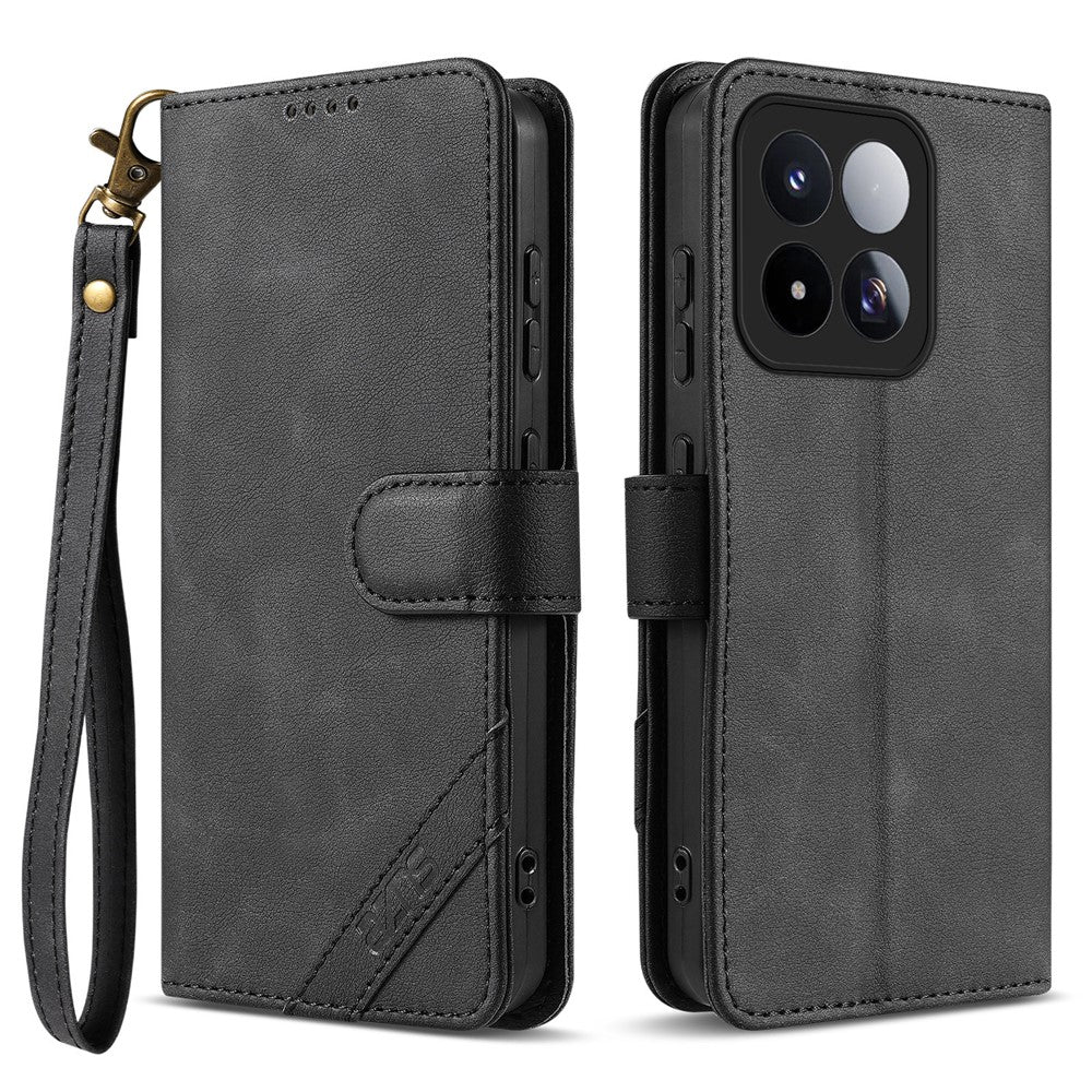 AZNS A2 för Xiaomi 17 Max Läderfodral med Handledsrem RFID-blockerande Plånboksfodral