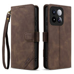 AZNS A2 for Xiaomi 17 Max Leather Case with Wrist Strap RFID Blocking Wallet Stand Phone Cover