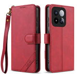 AZNS A2 for Xiaomi 17 Max Leather Case with Wrist Strap RFID Blocking Wallet Stand Phone Cover