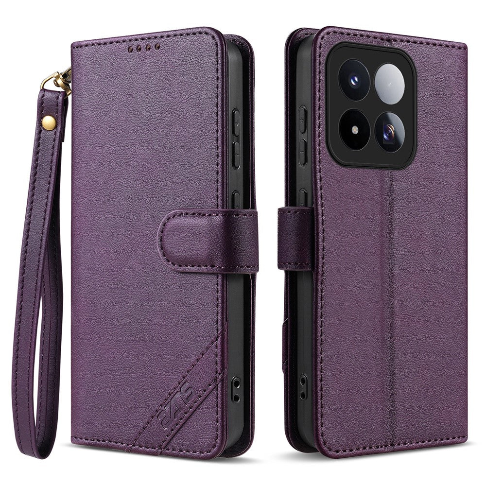 AZNS A2 for Xiaomi 17 Max Leather Case with Wrist Strap RFID Blocking Wallet Stand Phone Cover