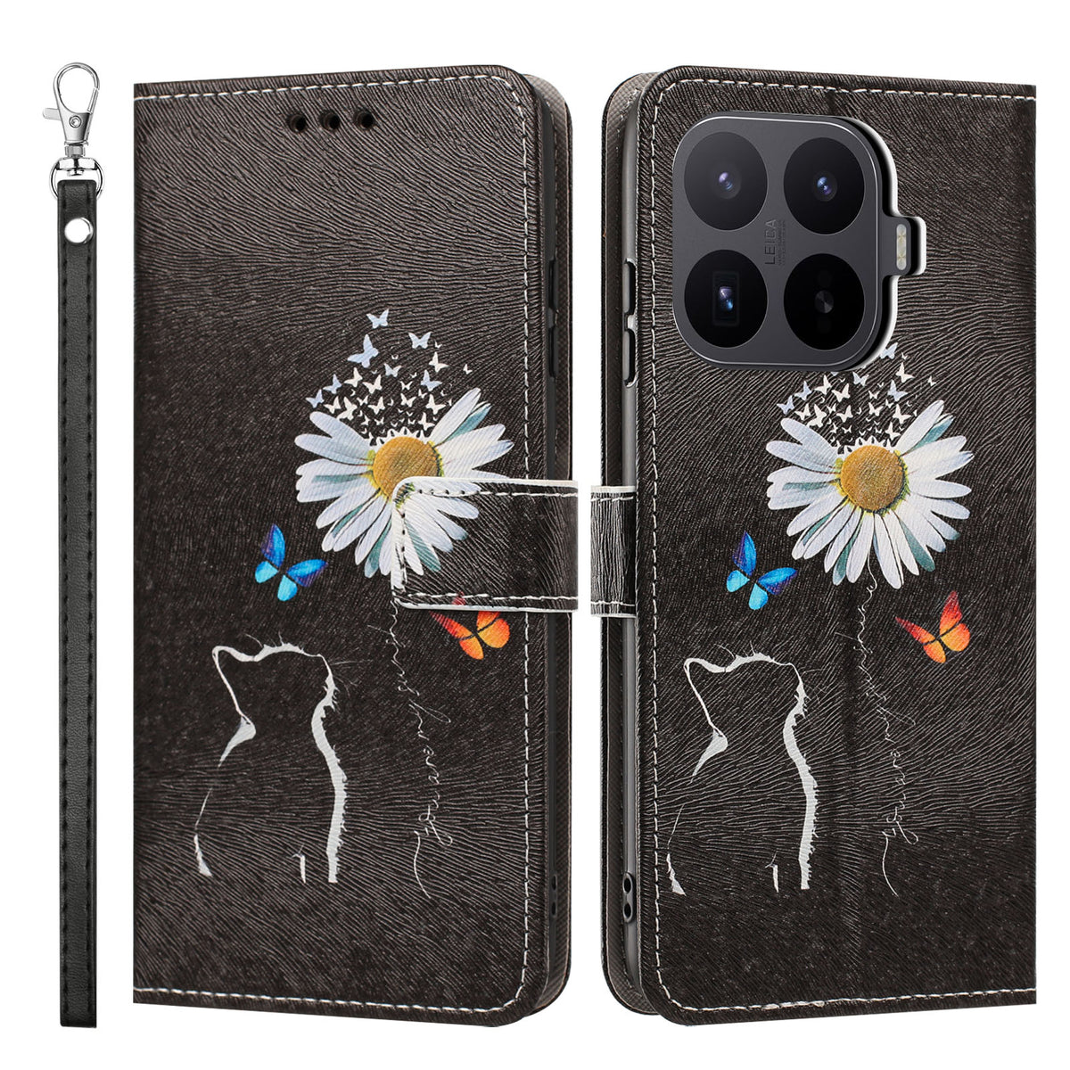 For Xiaomi 17T Case Pattern Printing PU Leather Flip Wallet Phone Cover with Wrist Strap