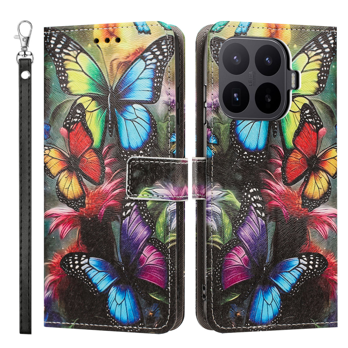 For Xiaomi 17T Case Pattern Printing PU Leather Flip Wallet Phone Cover with Wrist Strap
