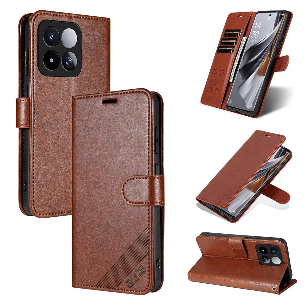 AZNS For Xiaomi 17 Max Case Anti-Scratch PU Leather Stand Wallet Phone Cover
