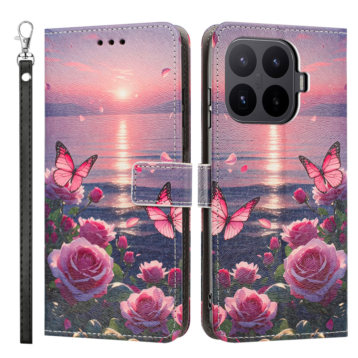 For Xiaomi 17T Pro Case Pattern Printing PU Leather Flip Wallet Phone Cover with Wrist Strap