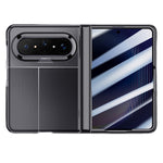 For Huawei Pura X Max Case AG Matte Foldable Phone Cover with Anti-spy Screen Protector