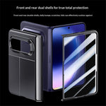For Huawei Pura X Max Case AG Matte Foldable Phone Cover with Anti-spy Screen Protector