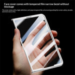 For Huawei Pura X Max Case AG Matte Foldable Phone Cover with Anti-spy Screen Protector