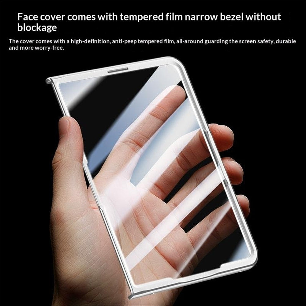 For Huawei Pura X Max Case AG Matte Foldable Phone Cover with Anti-spy Screen Protector