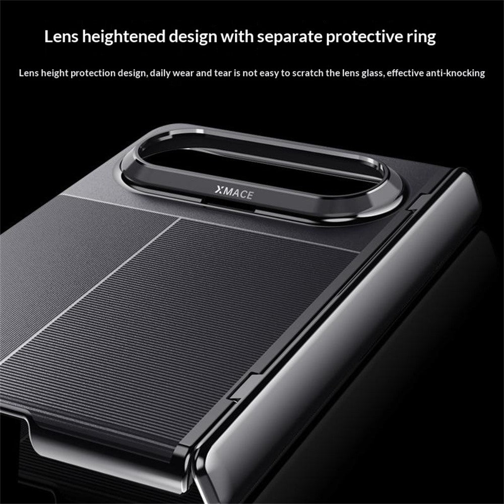 For Huawei Pura X Max Case AG Matte Foldable Phone Cover with Anti-spy Screen Protector