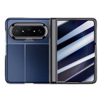 For Huawei Pura X Max Case AG Matte Foldable Phone Cover with Anti-spy Screen Protector