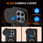 Magnetisk etui til Xiaomi Redmi Note 15 5G (Global) / Note 15 4G (Global) / Poco M8 5G med ringstativ, glidende kamerabeskyttelse og TPU-PC-hybridmobilcover