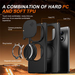Magnetic Case For Xiaomi Redmi Note 15 5G (Global) / Note 15 4G (Global) / Poco M8 5G Ring Kickstand Slide Camera Cover TPU PC Hybrid Phone Shell