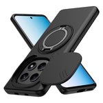Magnetic Case For Xiaomi Redmi Note 15 5G (Global) / Note 15 4G (Global) / Poco M8 5G Ring Kickstand Slide Camera Cover TPU PC Hybrid Phone Shell