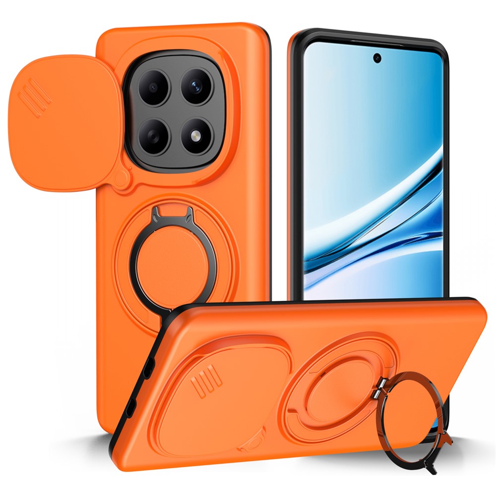 Magnetic Case For Xiaomi Redmi Note 15 5G (Global) / Note 15 4G (Global) / Poco M8 5G Ring Kickstand Slide Camera Cover TPU PC Hybrid Phone Shell