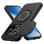 For Xiaomi Redmi Note 15 Pro 4G (Global) / Note 15 Pro 5G (Global) Magnetic Case Ring Kickstand Slide Camera Cover TPU PC Hybrid Phone Shell