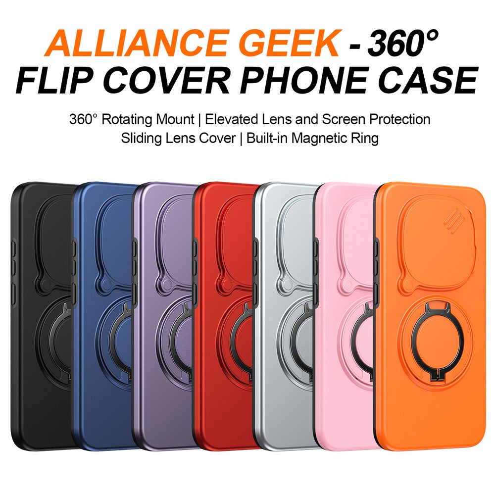 For Xiaomi Redmi Note 15 Pro 4G (Global) / Note 15 Pro 5G (Global) Magnetic Case Ring Kickstand Slide Camera Cover TPU PC Hybrid Phone Shell